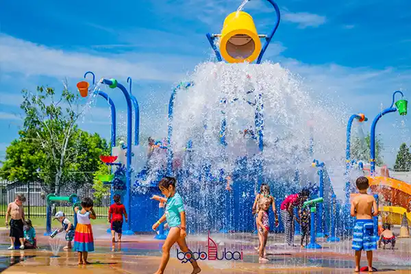 Children's section of the water park